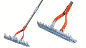 Lawn Thatching Rake Dethatcher Rake Robust Dethatcher Rake for Cleaning Dead Grass Yard Garden Durable Soil Rake