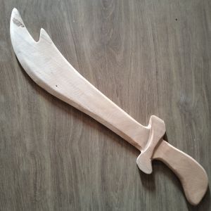 Pedang Zulfikar Kayu Jati Alat Peraga Latihan Silat Beladiri/Pedang Mainan/Pedang Tradisional/Pedang Pusaka/Pedang Pentas Seni/