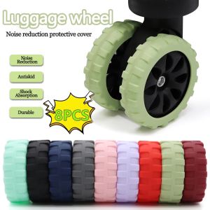 【🔥Hot Sale】8PCS Luggage Wheel Protector Suitcase Wheels Ring Rubber Ring Protector Luggage Wheel Cover Noise Reduction