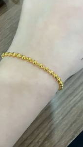 Poh Heng Jewellery 24K Bead Bracelet in Yellow Gold[Price By Weight]