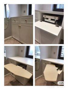 Bàn Sắt Gấp Trong Tủ Quần Áo Ủi Ẩn Trục Giá Đỡ Máy Ủi Giảm Chấn Kéo Đẩy Ủi Quần Áo Dùng Tại Nhà Thương Hiệu Rui Xin Jia