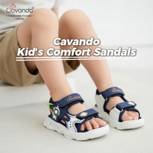 Cavando Kids Shoe CBY6669/CBY6670 Black/Navy - Kasut Kanak-Kanak Kasual Ringan Selesa