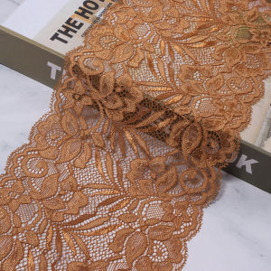 1.5yards/lot 15cm Elastic Polyester Floral Lace Trim Stretch Lace for DIY Headscarf Skirt Dress Clothing Sewing Decorations