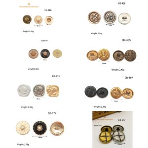 Set 10 Cúc áo nút áo thời trang dành cho áo vest sơ mi áo dạ Alloy button CD-307 18mm