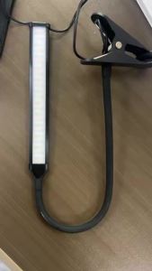 40CM Clip Reading Light LED Desk Lamp USB 5V Dimming Indoor Study Desk Computer Screen Light 5 Brightness Levels 360° Flexible