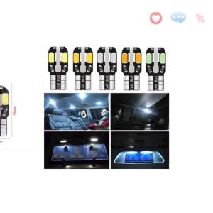 10-30PCS W5W T10 LED CANBUS No Error 5W5 12V 5W 600Lm Super Bright Car Interior Side Light 194 3030 SMD Auto Bulb White Red