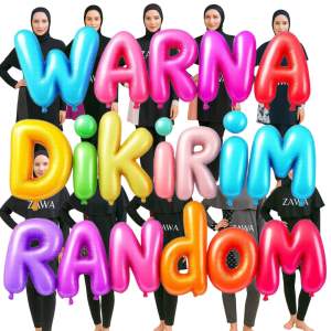 ZAWA Aghnis Muslimah Swimwear Fullcolour - Baju Renang Muslimah Hijab Syari Sporty Remaja Perempuan