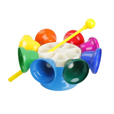 SLADE 8-tone Colorful Rotating Bell With Sticks Children Toy For Childrens Music Enlightenment Percussion Instrument Kid Toys