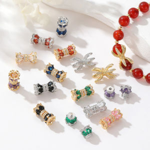 S925 Sterling Silver 18K Gold Plated Connectors Pearl Chain Clasps DIY Head for Necklace And Bead Chains Jewelry Accessories