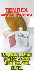 Temrex Multi-purpose Temporary Cement Powder 5g/20g Liquid 3ml/15ml Dental Relyx Cement Tube Cement - Lazada