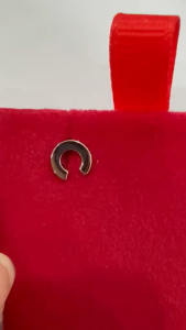 Poh Heng Jewellery 18K Horseshoe Earrings in White Gold
