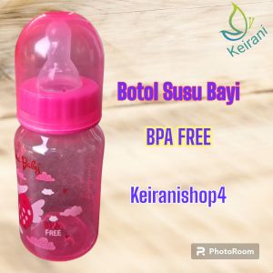 BOTOL SUSU BAYI FEEDING BOTTLE REGULAR NECK TANPA GAGANG KINAWA BABY 125 ML 6 VARIAN WARNA BPA FREE