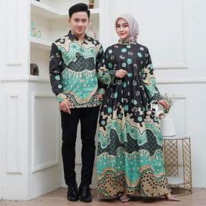 BATIK COUPLE PASANGAN KONDANGAN SUAMI 2024 KEMEJA GAMIS