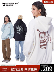 Dangerouspeople Xue Zhiqian DSP Bee Loose Drop-Shoulder Sleeve Easiest for Match Fashion Tide Pullover Hooded Sweatshirt