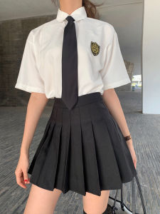 Leannie Original Japen สไตล์เสื้อเชิ้ตสีขาวผู้หญิงความรู้สึกที่ไม่ซ้ํากันชุดนักเรียนชุด Tsukiji ฤดูร้อนสไตล์