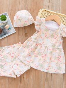 Girls Quick Dry Separate Thermal Swimming Suits Fashionable Fresh Cute Vest Style Children Swimwear Casual Surfing Swimwear