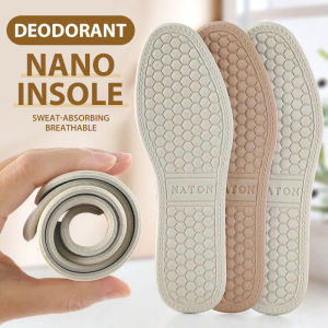 SOFEI 1 Pasang Sol Sepatu Deodoran Anti-Keringat untuk Pria dan Wanita Sol Katun Anti-Kelelahan Bernapas Nyaman