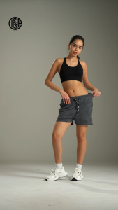INSPI FIT Camou Running Shorts for Men Reflectorized Gym Short for Women w/ Inner Mesh Drawstring Pockets Workout Clothes