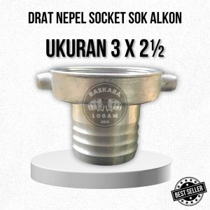 Soket Drat Nepel 3x2½ Inch Mesin Pompa Air Irigasi Socket Aluminium