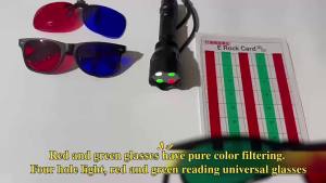 (.) Black Frame Red Blue Green 3D Glasses For Amblyopia Training Vision Correction Training Practice For Teen