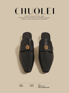 CHUOLEI | New Spring Oxford Style Low Heel Half Dorsay Shoes Slip On