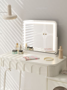 SAMEDREAM | Tabletop Rotating Large Size LED Lighted Makeup Mirror