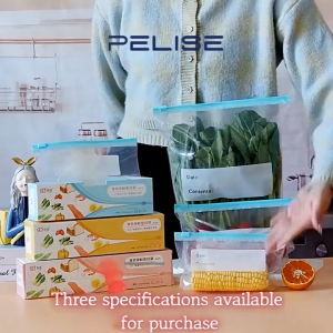 Pelise Fresh Keeping Bags Food Storage Bags Thicken Transparent Reusable Leakproof Food Storage