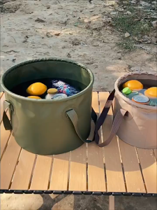 ถังน้ำแคมปิ้ง ถังน้ำพับได้ ถังพับภายนอก ถังน้ำแข็ง ถังเก็บน้ํา 5L/10L/20L พีวีซีกันน้ำ เดินทางความจุขนาดใหญ่ถังน้ำ