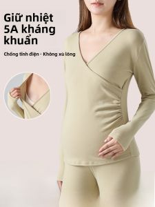 dr.domo | Bộ đồ ngủ giữ nhiệt cho bà bầu Dr.Domo Dễ thương Quần lót mùa thu Quần lót mùa đông Quần lót cho bà mẹ sau sinh Quần lót cho bà bầu