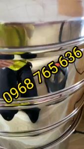 Nồi hấp bánh bao bánh da lợn chạy điện có 3 tầng hấp size 40cm - INOX304