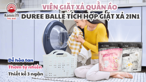 (TÚI 65 VIÊN) VIÊN GIẶT XẢ QUẦN ÁO DUREE BALLE TÍCH HỢP GIẶT XẢ 2IN1