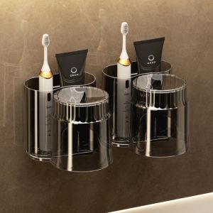 Giá Để Bàn Chải Đánh Răng Kem Đánh Răng Ly Đựng Nước Súc Miệng Treo Tường Không Cần Đục Lỗ Giá Để Đồ Dùng Vệ Sinh Cá Nhân Kiểu Dáng Bắc Âu Giá Đỡ Một Lớp