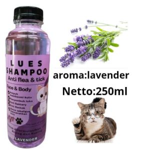 Shampoo kucing dan anjing anti kutu dan pelembut dan anti rontok netto:250 ml