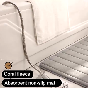SAIYG Flandre Absorbent Non-slip Foot Mat 40*60cm Bathroom Mat Carpet Coral Velvet Mats Memory Foam
