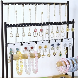 Necklace Earring Jewelry Display Metal Stand Creative Household Microlandscape Jewelry Storage Rack