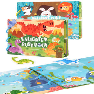 Montessori Quiet Busy Book Paste Children Toy Stickers Board Animal Numbers Matching Puzzle Game Educational Toys for Kids Gifts