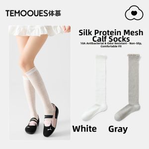 Summer Lightweight Miuzu Style Mid-calf Socks for Flip Flops