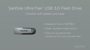 SanDisk Ultra Flair USB 3.0 Flash Drive 32GB CZ73 USB3.0 Fashionable Metal Casing 5Y ( แฟลชไดร์ฟ USB Flash Drive )