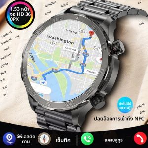 2025 ใหม่ AMOLED สมาร์ทวอทช์ผู้ชายเครื่องติดตามฟิตเนสอัตราการเต้นของหัวใจ IP68 กันน้ำบลูทูธโทรทหารสมาร์ทวอทช์ 2024 ใหม่