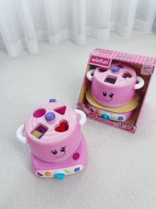 Đồ chơi nấu ăn cho bé có đèn nhạc kết hợp đồ chơi thả hình khối Winfun WF000762G - Đồ chơi nhà bếp trẻ em