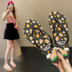 Dép Xỏ Ngón Nữ Mùa Hè Ngoài Trời Đế Mềm Chống Trượt Hoạt Hình Cát Ván Đi Biển Đế EVA Dép Xỏ Ngón Đế Bằng Đế Cao Su