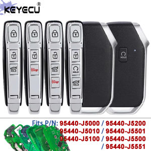 KEYECU 95440-J5000 95440-J5010 J5100 J5200 J5500 J5501 J5551 433MHz ID47 Chip Smart Remote Key Fob for Kia Stinger 2017-2023