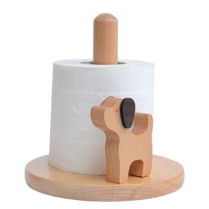Hộp Đựng Khăn Giấy Bằng Gỗ Nguyên Khối Kiểu Bắc Âu Chống Thấm Nước Chống Trượt Hình Con Vật Dễ Thương Dùng Trong Nhà Bếp Và Phòng Tắm