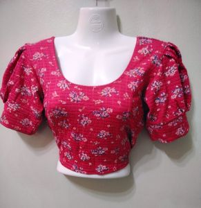 Bust38-40*2XL Premium Stretchable Saree Blouse / Puff Sleeve