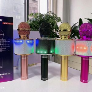 SPEAKER MIC KARAOKE BLUETOOTH WS858L WITH LED LIGHT MUSIC