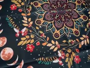 Tarot Tablecloth Zodiac Plate Sun Moon Maze Goat Skull Altar Cloth Witchcraft Divination Decoration