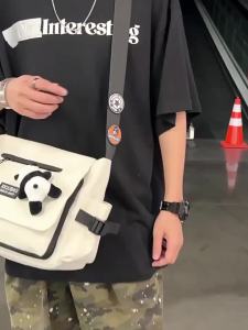 Beg Melindungi Kerja Serbaguna Jepun Gaya Korea Beg Selempang Retro Sesuai untuk Pelajar Beg Kanvas
