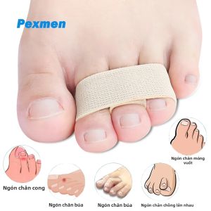 Băng Dán Chỉnh Hình Ngón Chân Pexmen 1/2/5 Cái Bộ Dụng Cụ Chăm Sóc Bàn Chân Chỉnh Hình Cho Ngón Chân Bị Gãy Cong Chồng Chéo Bảo Vệ Ngón Chân Bằng Chất Liệu Cao Su