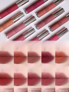 3ce Fuzzy Focus Cream Lip Mud Lip Glaze Womens Lipstick Rust Brown Brownie Maple Cinnamon Matte Whitening New Model