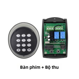 Bộ Mở Cửa Bằng Bàn Phím Không Dây 433MHz Mã Lăn Với Bộ Thu 2 Kênh 12V/24V Để Điều Khiển Cửa Gara